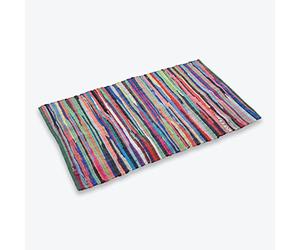 Allure Handmade Rag Rug - Multicoloured Chindi Rug for Hallway, Bedroom, Living Room (60 x 90cm)