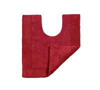 Allure Heavyweight Reversible Pedestal Toilet Mat, 100% Cotton, Super soft, Washable, Large Size 55cm x 55cm (Cranberry Red)