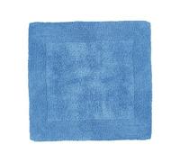 Allure Heavyweight Reversible Shower Mat, 100% Cotton, Super Soft, Washable, Square Bath Mat 55 x 55cm (Cornish Blue)