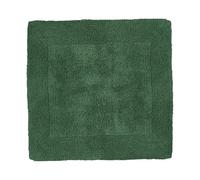 Allure Heavyweight Reversible Shower Mat, 100% Cotton, Super Soft, Washable, Square Bath Mat 55 x 55cm (Dark Green)