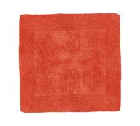 Allure Heavyweight Reversible Shower Mat, 100% Cotton, Super Soft, Washable, Square Bath Mat 55 x 55cm (Terracotta)