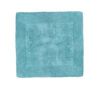 Allure Heavyweight Reversible Shower Mat, 100% Cotton, Super Soft, Washable, Square Bath Mat 55 x 55cm (Turquoise)