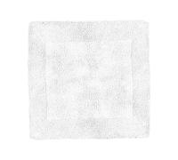 Allure Heavyweight Reversible Shower Mat, 100% Cotton, Super Soft, Washable, Square Bath Mat 55 x 55cm (White)
