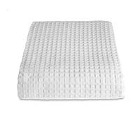 Allure Hotel Collection Waffle Blanket - 100% Cotton, Waffle Textured Throw, Luxury Large Bedspread, Super Soft (White, Extra Large - 250 x 260cm)