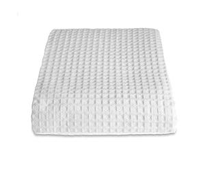 Allure Hotel Collection Waffle Blanket - 100% Cotton, Waffle Textured Throw, Luxury Large Bedspread, Super Soft (White, Extra Large - 250 x 260cm)