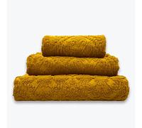 Allure Jacquard Bath Sheet 90 x 165cm, Pack of 2 Large Bath Towels, Floral Textured Design, Supersoft, Washable, 100% Cotton (Turmeric)