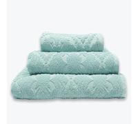 Allure Jacquard Bath Sheet 90 x 165cm, Pack of 2 Large Bath Towels, Floral Textured Design, Supersoft, Washable, 100% Cotton (Duck Egg)