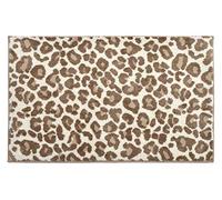 Allure Leopard Bath Mat Non-Slip, Luxurious Pile, Supersoft, Quick Dry, Machine Washable 50 x 80cm (Natural)