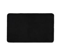 Allure Luxury Deep Pile Microfibre Bath Mat, Non-Slip, 50 x 80cm, Quick Dry & Easy Care (Black)