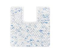 Allure Marl Chunky Bobble Bathroom Mats Non Slip - Super Soft, Absorbent & Quick Dry Marble Design Giant Bobble Bathroom Rugs, Easy Care, Machine Washable (Blue, 50 x 50 cm (U-Shape))