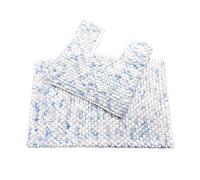 Allure Marl Chunky Bobble Bathroom Mats Non Slip - Super Soft, Absorbent & Quick Dry Marble Design Giant Bobble Bathroom Rugs, Easy Care, Machine Washable (Blue, Two Piece Set)