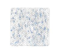 Allure Marl Chunky Bobble Square Bath Mat Non Slip 50 x 50cm - Super Soft, Absorbent & Quick Dry Marble Design Giant Bobble Shower Mat Bathroom Rug, Easy Care, Machine Washable (Blue)