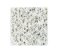 Allure Marl Chunky Bobble Square Bath Mat Non Slip 50 x 50cm - Super Soft, Absorbent & Quick Dry Marble Design Giant Bobble Shower Mat Bathroom Rug, Easy Care, Machine Washable (Green)