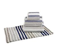 Allure Merlin Stripe Bath Mats Navy