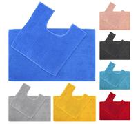 Allure Non-Slip Two Piece Bath Mat and Pedestal Mat Set