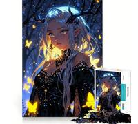 Allure of The Night Jigsaw Puzzle 1000 Piece Mind Train Fun Burr Free Clean Cut Pieces Absorbing Activity for Quiet Nights (50x75cm)