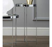 Orsina Allure Silver Mirror Tall Side Table