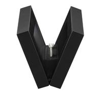 Allure - Slim Ring Box With LED Light, Square Shaped Elegant Flat Diamond Ring Case, Small, Black Velvet Interior Jewelry Display Gift Box For Unique Proposal, Engagement Or Wedding.