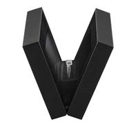 Allure - Slim Ring Box With LED Light, Square Shaped Elegant Flat Diamond Ring Case, Small, Black Velvet Interior Jewelry Display Gift Box For Unique Proposal, Engagement Or Wedding.