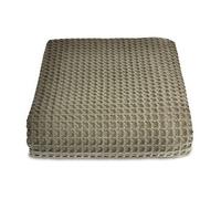Luxury Hotel Waffle Throw Blanket Bedspread - 100% Cotton Allure Bath Fashions Khaki Large