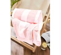 Allure Bath Fashions Jumbo Cabana Stripe Beach Towels - Grey
