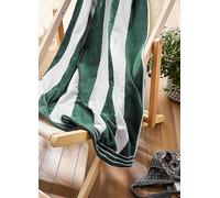 Allure Beach Fashions Jumbo Cabana Stripe Beach Towels - 100 x 180cm (Khaki Green), Green
