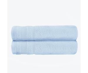 Allure Zero Twist Bath Sheet Set, Extra Large Bath Towel, Pack of 2, 100 x 150cm, 100% Egyptian Cotton (Baby Blue)