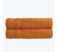 Allure Zero Twist Bath Sheet Set, Extra Large Bath Towel, Pack of 2, 100 x 150cm, 100% Egyptian Cotton (Caramel)