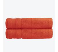 Allure Zero Twist Bath Sheet Set, Extra Large Bath Towel, Pack of 2, 100 x 150cm, 100% Egyptian Cotton (Terracotta)