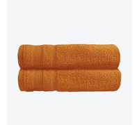 Allure Zero Twist Bath Towel Set for Bathroom, Pack of 2, 70 x 120cm, 100% Egyptian Cotton (Caramel)