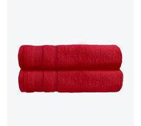 Allure Zero Twist Bath Towel Set for Bathroom, Pack of 2, 70 x 120cm, 100% Egyptian Cotton (Cranberry)