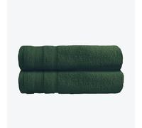 Allure Zero Twist Bath Towel Set for Bathroom, Pack of 2, 70 x 120cm, 100% Egyptian Cotton (Dark Green)