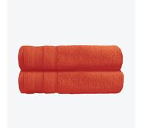 Allure Zero Twist Bath Towel Set for Bathroom, Pack of 2, 70 x 120cm, 100% Egyptian Cotton (Terracotta)