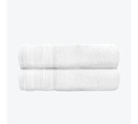 Allure Zero Twist Bath Towel Set for Bathroom, Pack of 2, 70 x 120cm, 100% Egyptian Cotton (White)