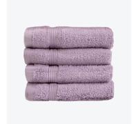Allure Zero Twist Pack of 4 Face Towels - Heather, Purple