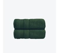 Allure Zero Twist Hand Towel Set for Bathroom, Pack of 2, 50 x 85cm, 100% Egyptian Cotton (Dark Green)