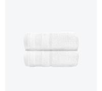 Allure Zero Twist Hand Towel Set for Bathroom, Pack of 2, 50 x 85cm, 100% Egyptian Cotton (White)