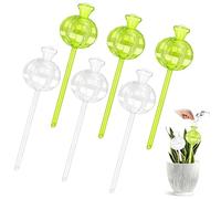 Alluring 6 x Watering Balls for Plants, 25 x 7 cm, Transparent Automatic Plant Waterer, Dosed Drip Irrigation Water Dispenser for Potted Plants, Indoor, Outdoor, Holiday, Office
