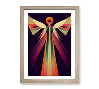 Alluring Angel Abstract Framed Print | A2 Oak Framed Wall Art | Ready to Hang | Abstract Fantasy Picture | Living Room Bedroom Lounge Office