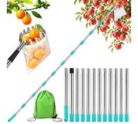 Alluring Apple Picker, Fruit Picker with Telescopic Handle, 4.2 m Fruit Picker Telescopic with Lightweight Stainless Steel Telescopic Stake and Cotton Bag, The Harvest Harvest Apple Pear Peach etc