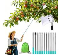 Alluring Apple Picker, Fruit Picker with Telescopic Handle, 4.2 m Fruit Picker Telescopic with Lightweight Stainless Steel Telescopic Stake and Cotton Bag, The Harvest Harvest Apple Pear Peach etc