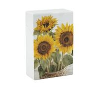 Alluring Sunflowers Summer Cigarette Case 85mm King Size, Crushproof Plastic Cigarette Box Holder for Men Women Cigar Protective Cover Waterproof Cigarettes Holder 20 Capacity