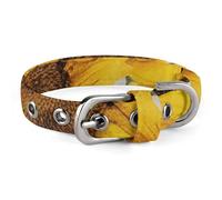 Alluring Sunflowers Summer Dog Collar Adjustable Soft and Comfortable Puppy Collars with Metal Buckle Pet Collar for Small Medium Pet