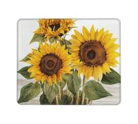 Alluring Sunflowers Summer Mouse Pad with Stitched Edge, Comfortable Mouse Pads with Non-Slip Rubber Base Gaming Mouse Mat Washable Mousepads Computers Laptop Desk Accessories for Office 7 x 8.6 in
