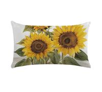 Alluring Sunflowers Summer Pillow Cases for Sofa, Super Soft Plush Pillow Cover with Zipper, Luxury Cozy Pillow Shams for All Seasons, Lightweight Pillowcases for Bedroom, 12" X 20"