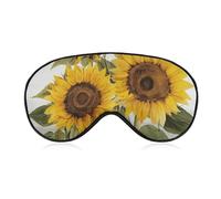 Alluring Sunflowers Summer Sleep Mask for Women Men, Soft Eye Mask with Adjustable Strap for Sleeping, Light Blocking Travel Blindfold for Nap Comfortable Eye Cover for Home Office