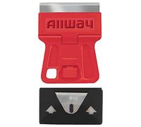 Allway Tools Mini Glass Scraper with 5 Extra Steel Razor Blades (GSM5)