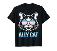Ally Cat Transgender Pride Feline Support LGBTQ Humorous T-Shirt