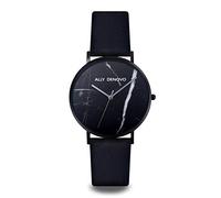 Ally Denovo Carrara Marble AM5010.3 Unisex Watch with Leather Strap Analogue Stainless Steel