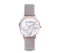 Ally Denovo Carrara Marble Women's Watch with Leather Strap Analogue Rose Gold-Plated AF5005.7